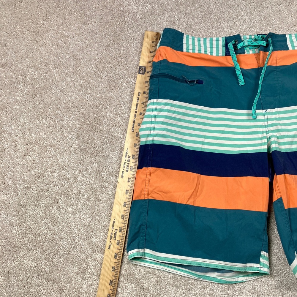 Patagonia Wavefarer Men's 34 Boardshorts Blue Orange Striped 86543 - Picture 5 of 9